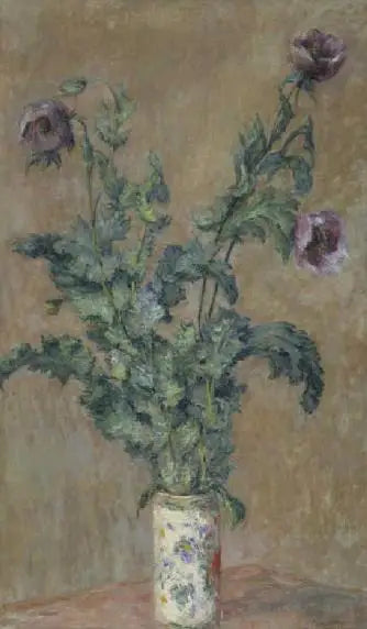 ケシの花の花瓶 - クロード・モネ