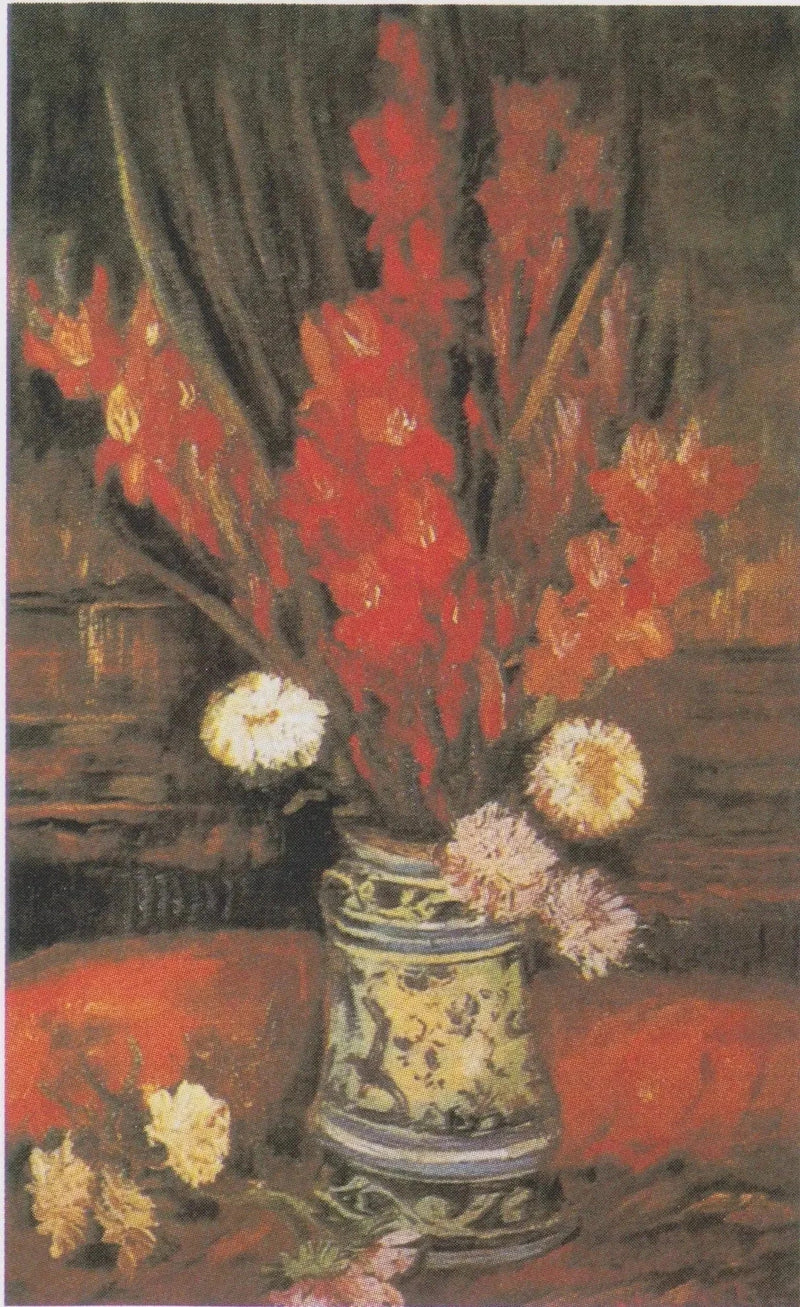 赤いグラジオラスの花瓶 - Vincent van Gogh