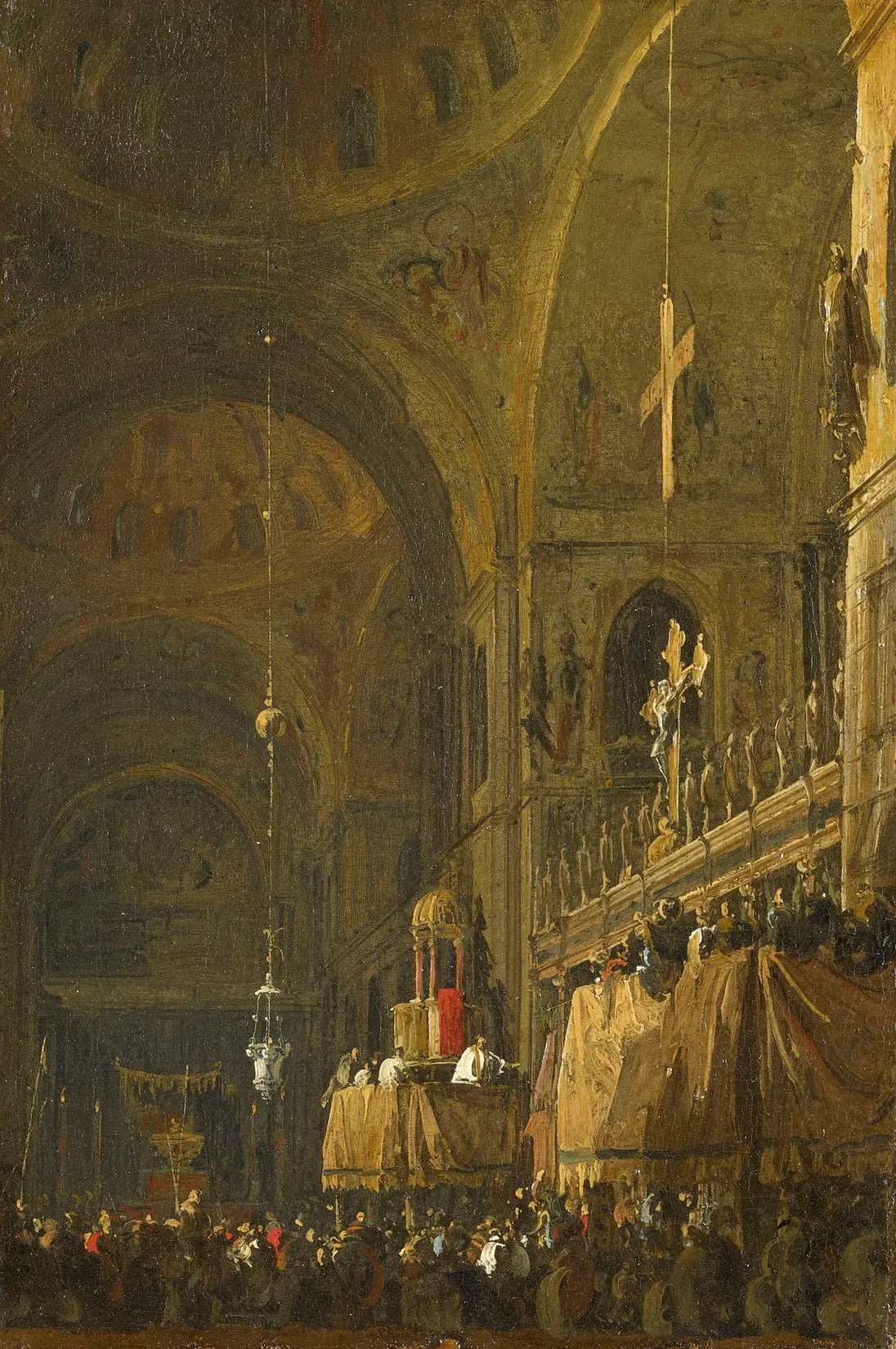 Venise: Intérieur de San Marco la nuit - Canaletto - Alpha Reproduction