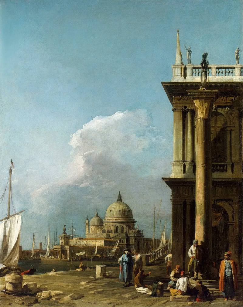 ヴェネツィア：ピアッツェッタからサンタ・マリア・デッラ・サルーテへ - カナレット

Source:
Venise : la Piazzetta vers Santa Maria della Salute - Canaletto