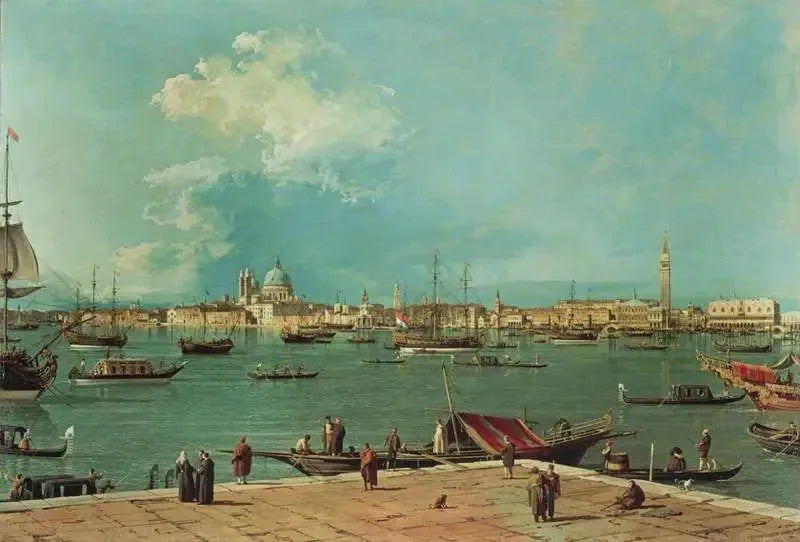 ヴェネツィア：サン・マルコ湾とサン・ジョルジョ・マッジョーレからの眺め - カナレット

Source:
Venise : le bacino di San Marco depuis San Giorgio Maggiore - Canaletto