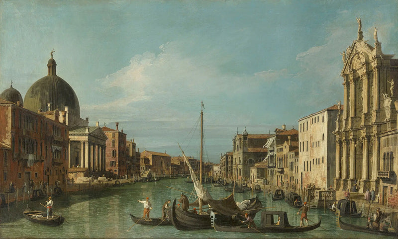 ヴェネツィア：スカルツィとサン・シメオーネ・ピッコロの大運河 - カナレット

Source:
Venise : le Grand Canal avec les Scalzi et San Simeone Piccolo - Canaletto