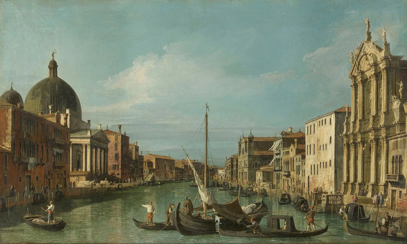 ヴェネツィア：スカルツィとサン・シメオーネ・ピッコロの大運河 - カナレット

Source:
Venise : le Grand Canal avec les Scalzi et San Simeone Piccolo - Canaletto