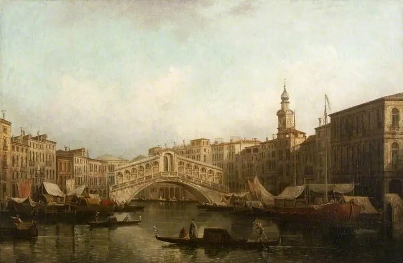 ヴェネツィア：リアルト橋を南から見た大運河 - カナレット

Source:
Venise : Le Grand Canal, avec le pont du Rialto vu du sud - Canaletto