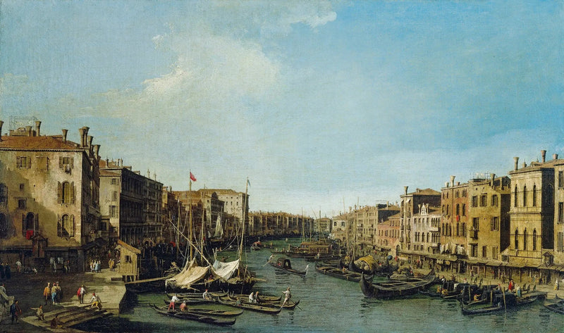 ヴェネツィア：リオーネ大運河からフォスカリ宮殿へのリアルト橋 - カナレット

Source:
Venise : le Grand Canal du Rialto vers le palais Foscari - Canaletto