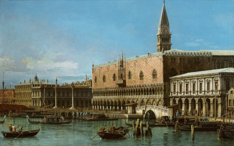 ヴェネツィア：兵廠とドージェ宮殿のあるモール - カナレット

Source:
Venise : le Môle avec les prisons et le palais du Doge - Canaletto