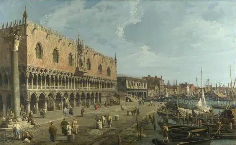 ヴェネツィア：ドージェ宮殿とリヴァ・デッリ・スキアヴォーニ - カナレット

Source:
Venise : le palais du Doge et la Riva degli Schiavoni - Canaletto