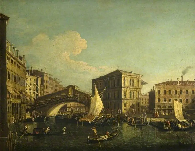 Venise: le pont du Rialto vu du nord - Canaletto - Alpha Reproduction