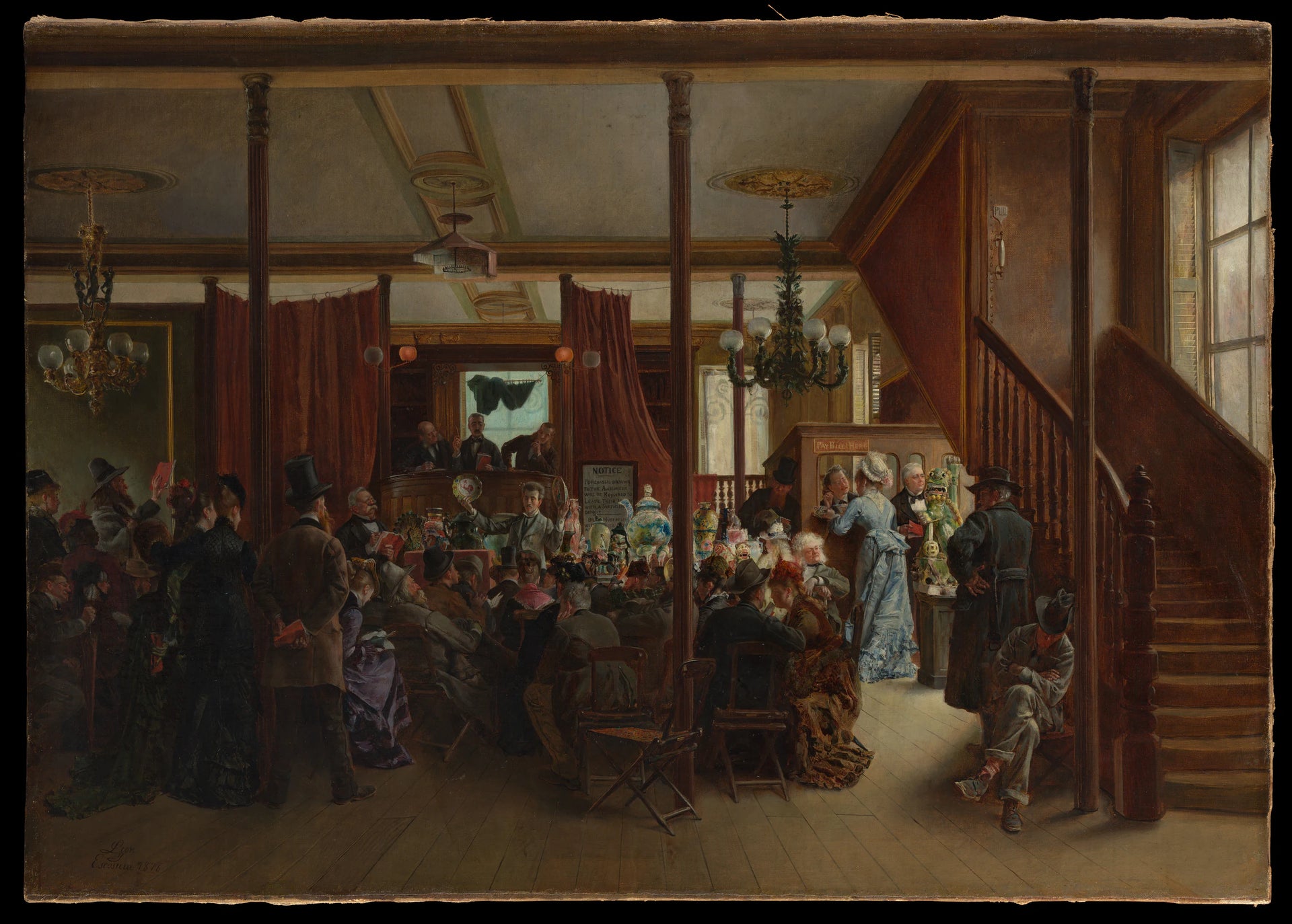 Vente aux enchères à Clinton Hall, New York, 1876 - Ignacio de León y Escosura
