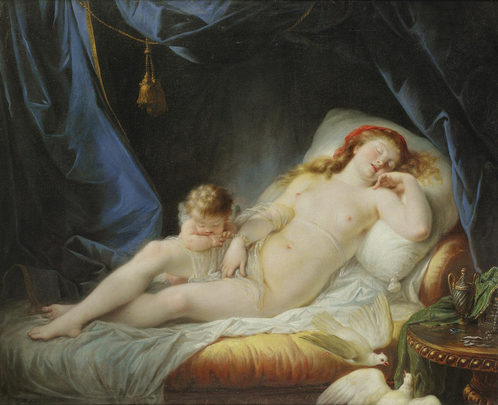 Vénus endormie - Jean-Baptiste Regnault image 1 reproduction d’œuvre d’art à l’huile