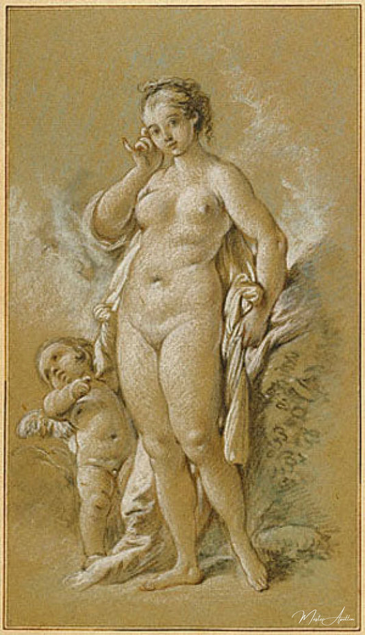 Venus and Cupid - François Boucher - Reproductions de tableaux et peintures haut de gamme