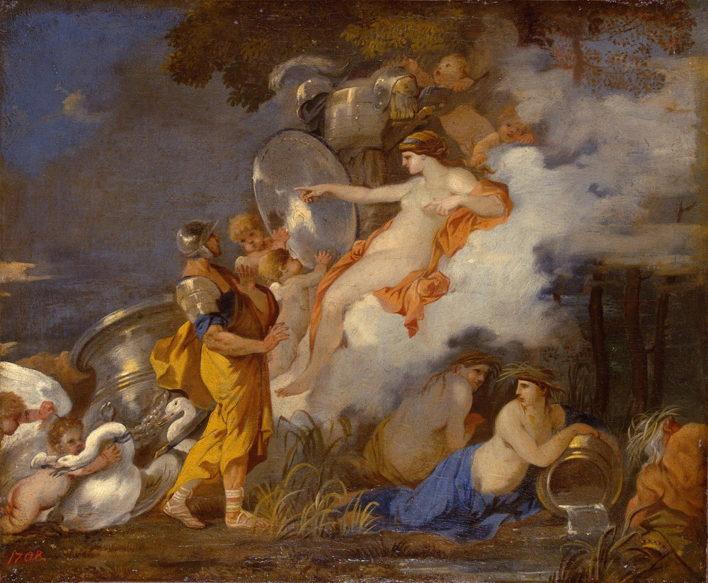 Vénus et Énée - Sébastien Bourdon image 1 copie de tableau peinte à la main
