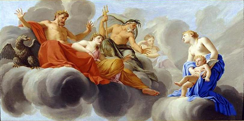 ヴィーナスはジュピターに愛を捧げる - ユスタッシュ・ル・スール