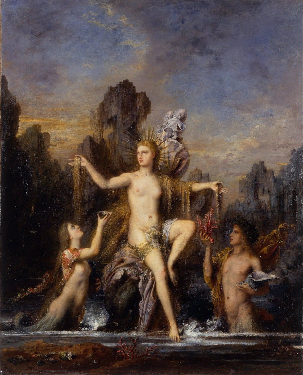 Vénus sortant de l'onde - Gustave Moreau image 1 reproduction de peinture à l’huile