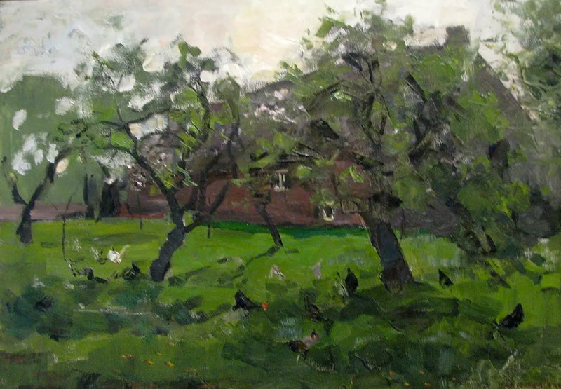 鶏のいる果樹園 - ピエト・モンドリアン