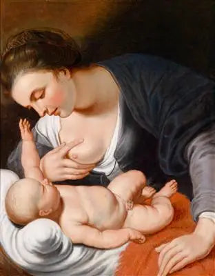 Vierge à l'Enfant allaitant, après 1630 - Peter Paul Rubens image 1 reproduction artisanale de tableau