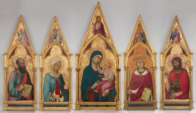 聖人と幼いキリストを伴う聖母像 - シモーネ・マルティーニ