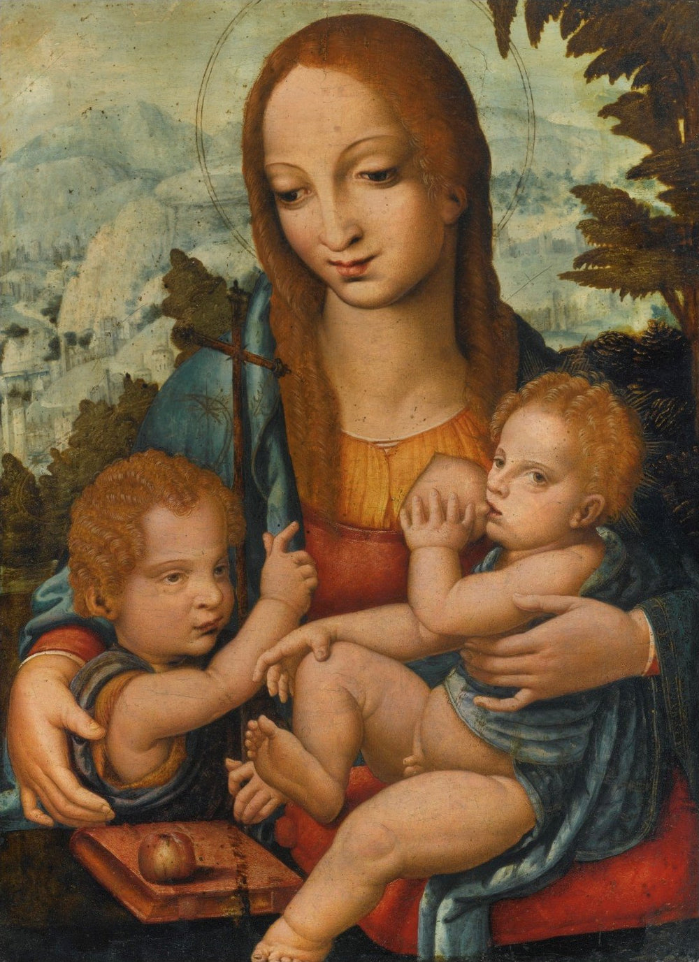 Vierge à l'Enfant avec ... - Hernando de los Llanos image 1 reproduction d’œuvre d’art à l’huile