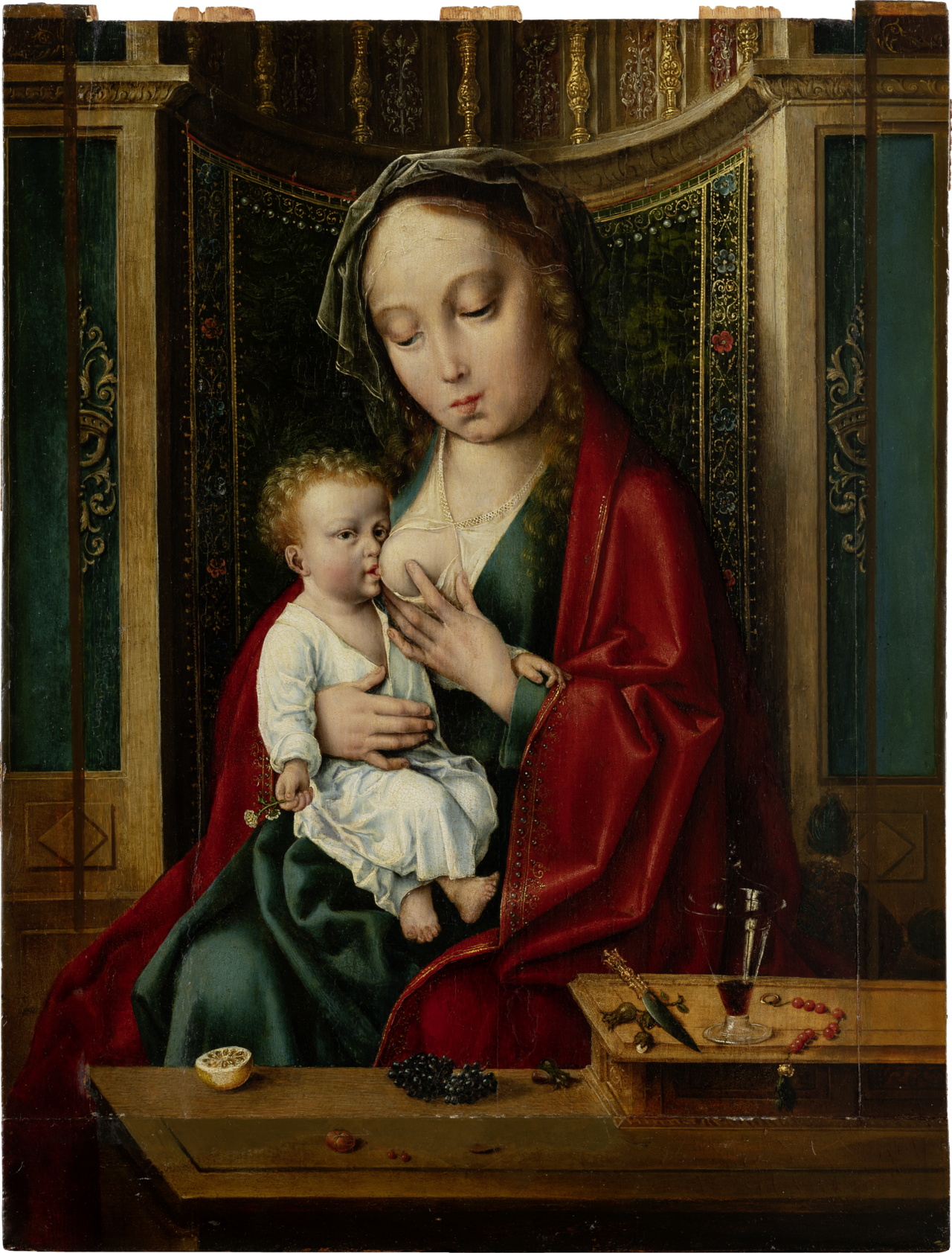 Vierge à l'Enfant dans une niche - Joos van Cleve image 1 reproduction de peinture à l’huile