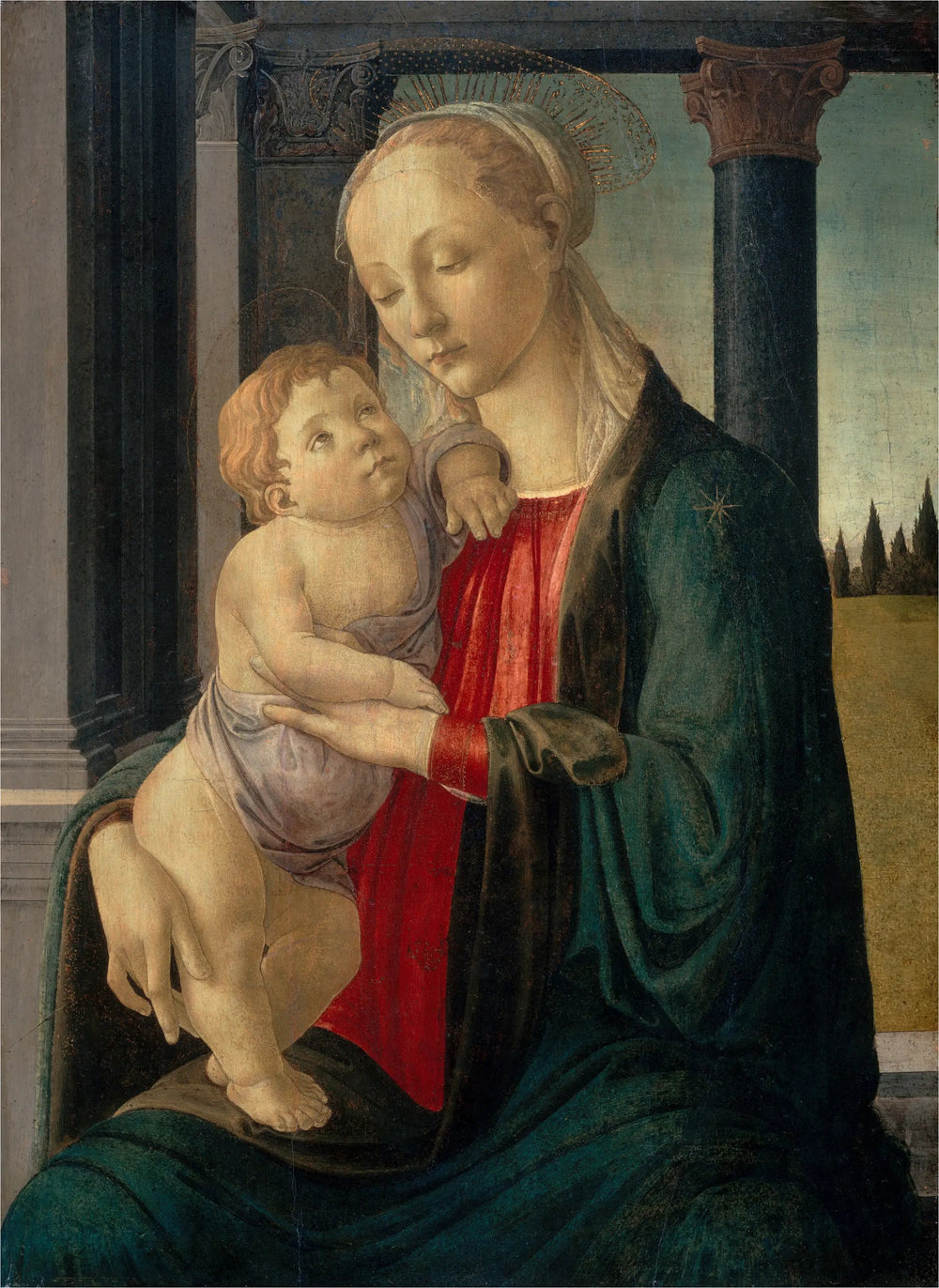 Vierge à l'Enfant - Sandro Botticelli image 1 reproduction de peinture à l’huile