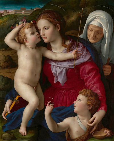 Vierge à l’Enfant avec sainte Élisabeth et saint Jean-Baptiste - Bronzino - Alpha Reproduction