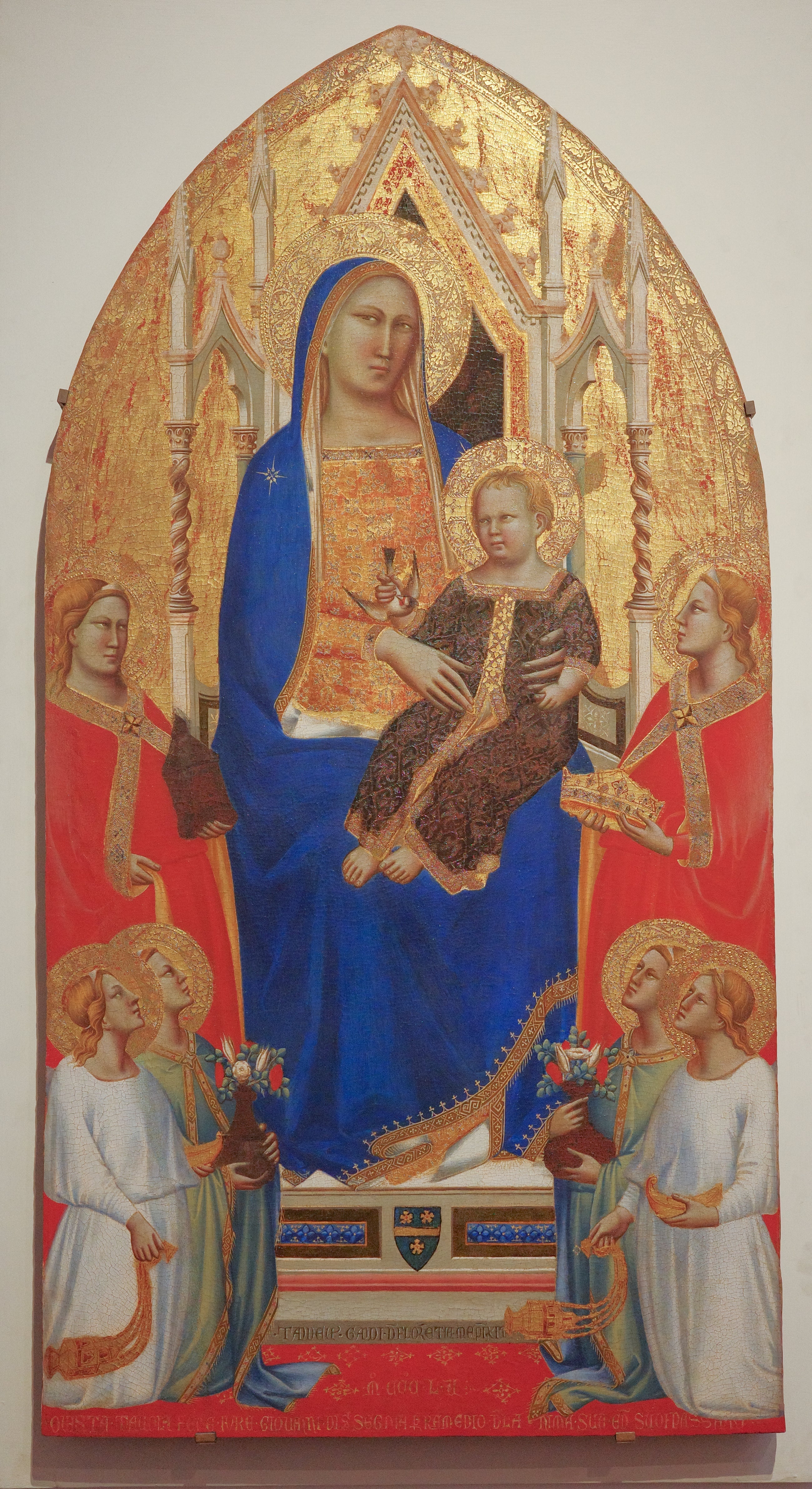 Vierge à l’Enfant en majesté entre des anges et des saintes - Taddeo Gaddi - Alpha Reproduction