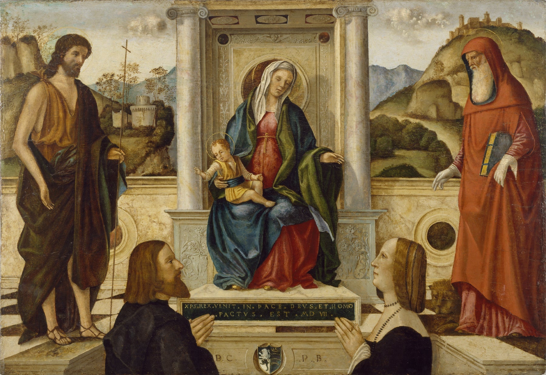 Vierge à l’Enfant trônant avec des saints et un donateur - Vittore Carpaccio - Alpha Reproduction