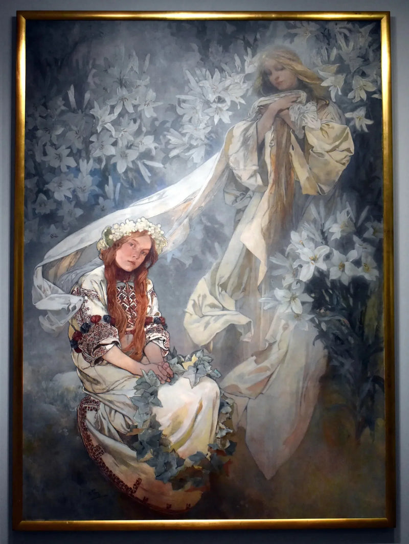 百合の聖母 - アルフォンス・ミュシャ
