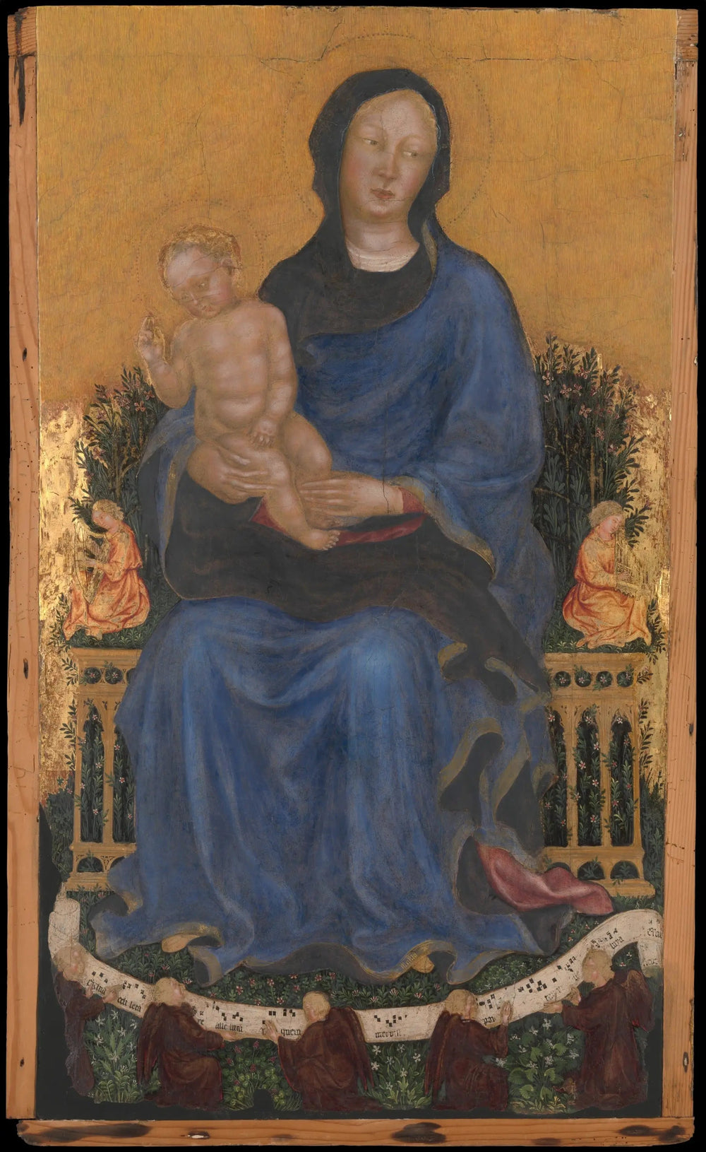Vierge et l'Enfant avec des anges - Gentile da Fabriano image 1 reproduction de peinture à l’huile