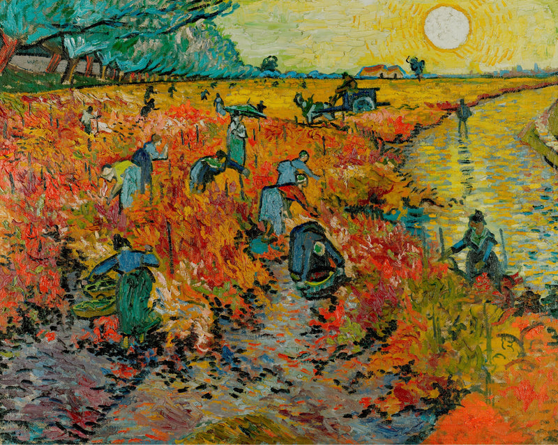 赤いブドウ畑 - Vincent van Gogh