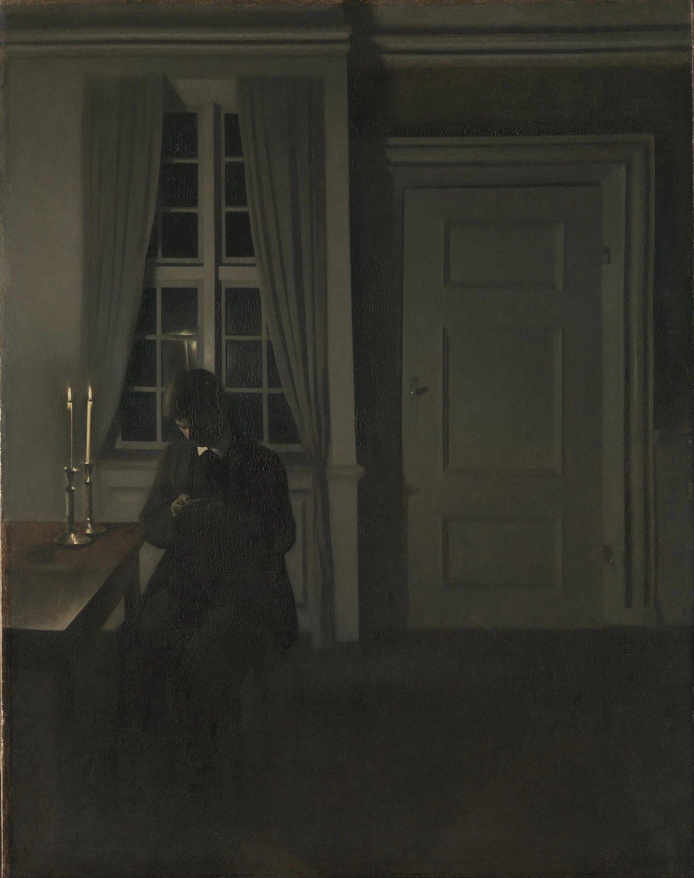 Le Collectionneur de monnaies, peinture de Vilhelm Hammershøi