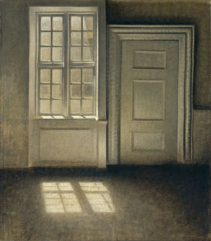 リビングルームの太陽の研究 - Vilhelm Hammershøi