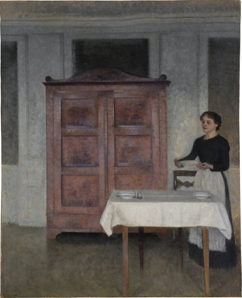 Intérieur, la table mise - Vilhelm Hammershøi