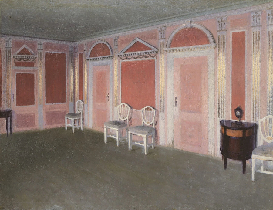 The Dining Room by Rahbeks Alle, ルイ16 世スタイル - Vilhelm Hammershøi