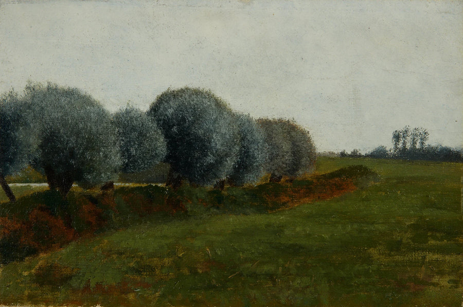 木々が並ぶ風景 - Vilhelm Hammershøi