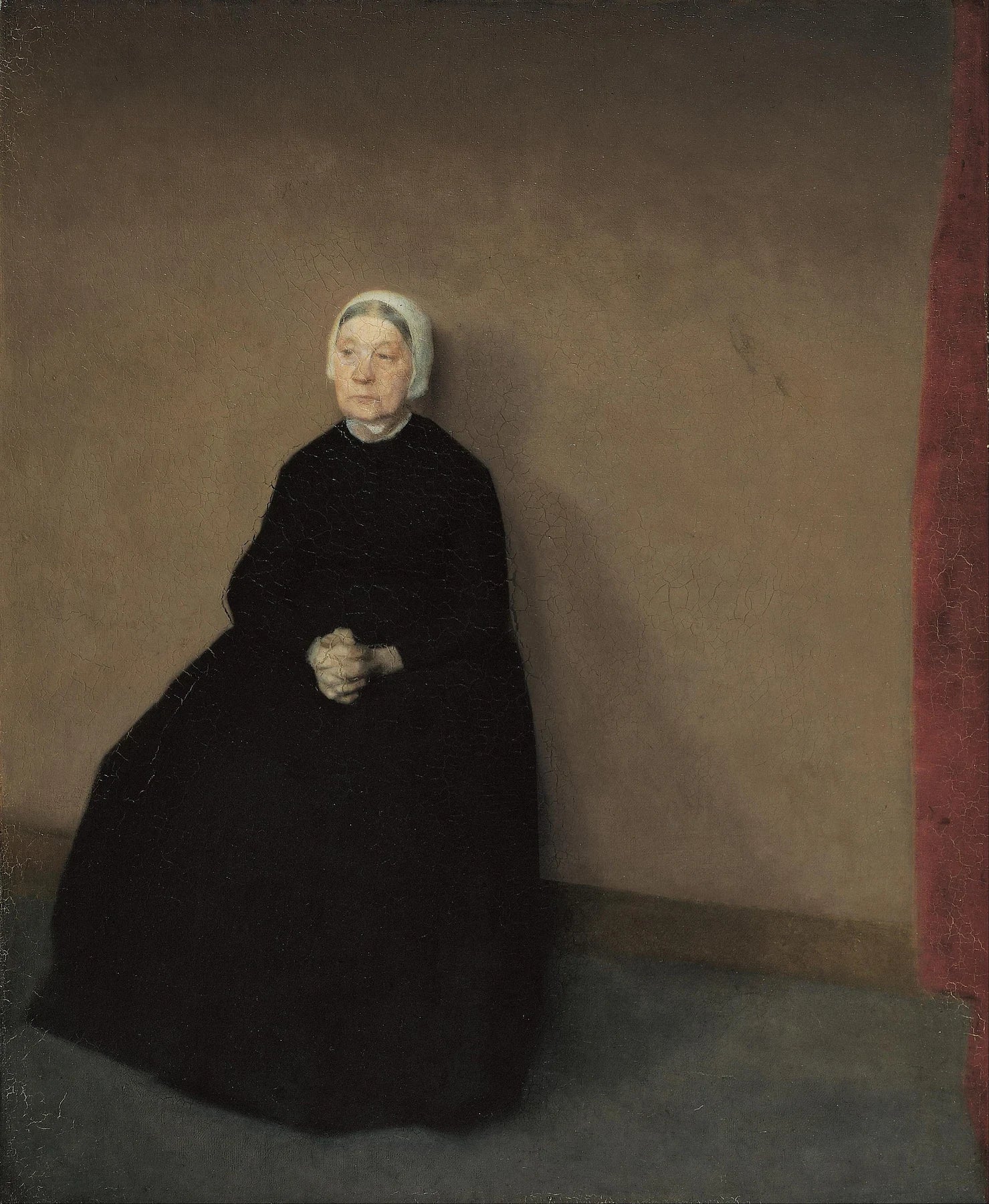 Une vieille femme, peinture de Vilhelm Hammershøi