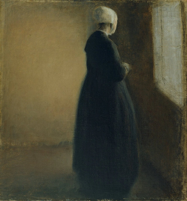 窓辺に立っている老婦人 - Vilhelm Hammershøi