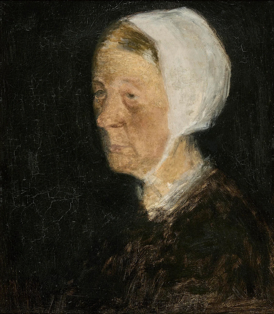 白い頭飾りの老婦人 - Vilhelm Hammershøi