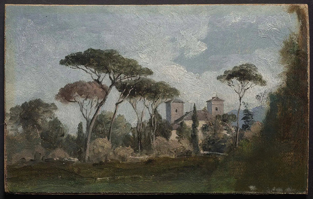 Villa Borghèse, Rome - George Inness image 1 copie de tableau peinte à la main