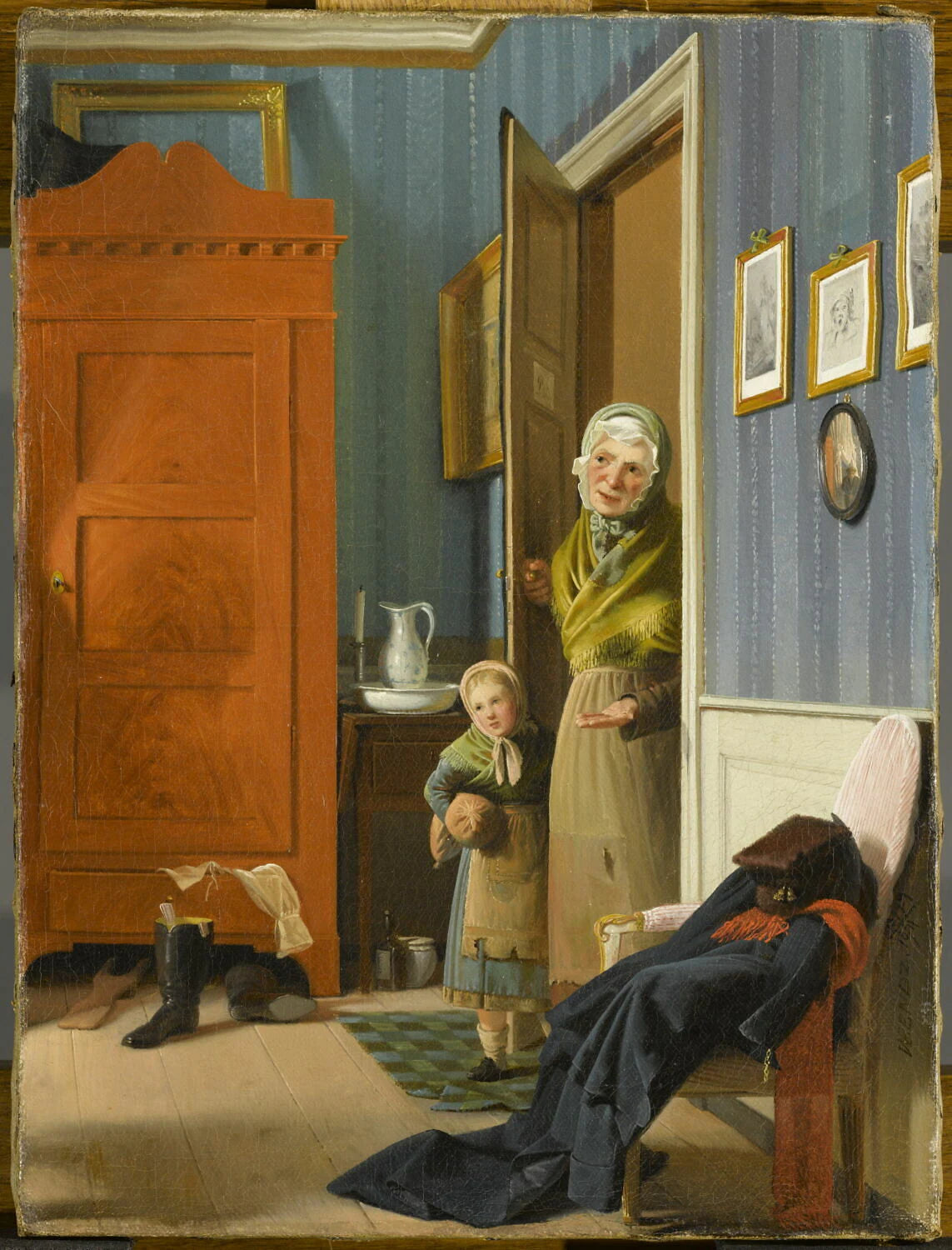 La Visite de la mendiante à l'artiste - Wilhem-Ferdinand Bendz