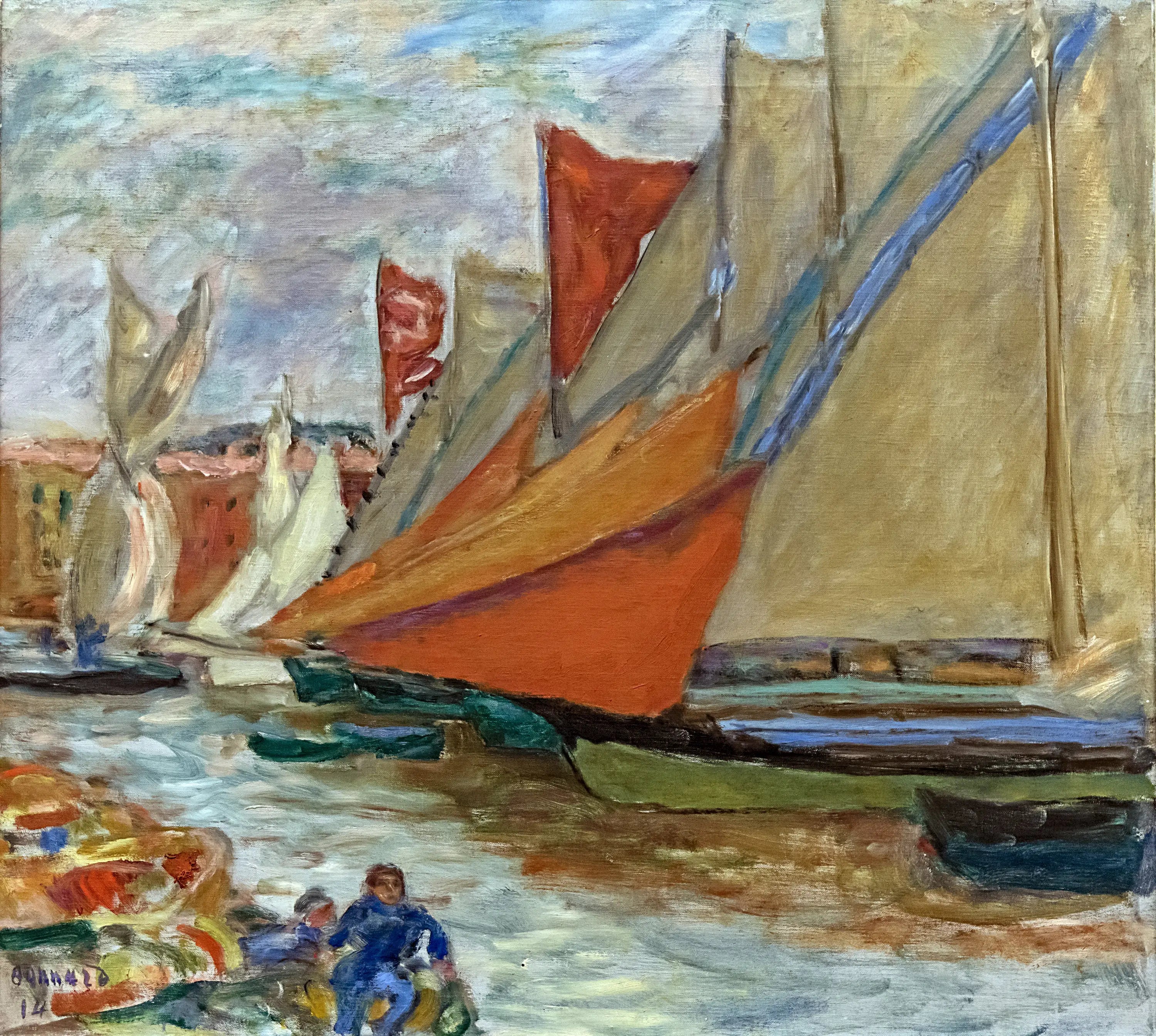 Voiliers au sec - Pierre Bonnard image 1 copie de tableau peinte à la main