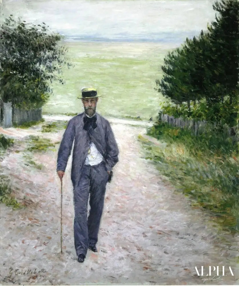 Voyageur au bord de la mer, 1885 - Caillebotte - Reproductions de tableaux et peintures haut de gamme