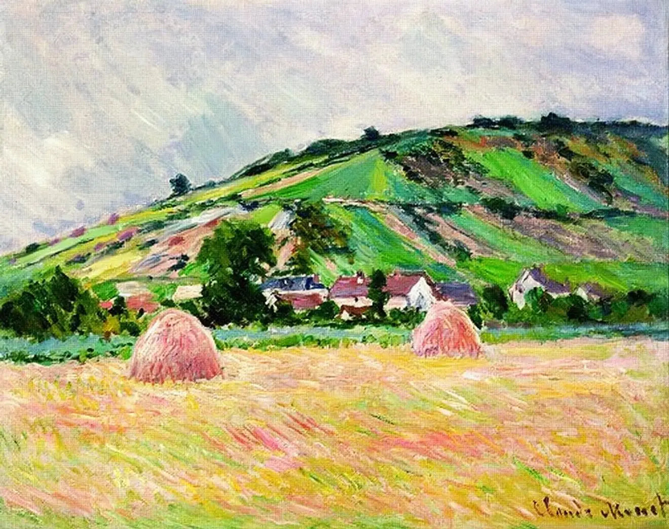 Vue de Giverny - Claude Monet image 1 reproduction d’œuvre d’art à l’huile