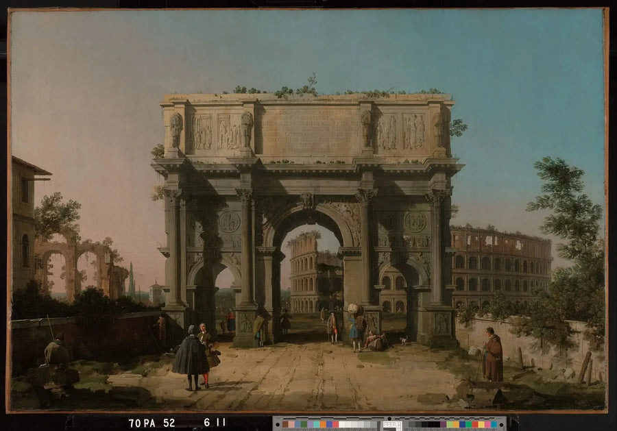 コンスタンティヌスの凱旋門とコロッセオの眺め - カナレット

Source:
Vue de l'arc de Constantin avec le Colisée - Canaletto