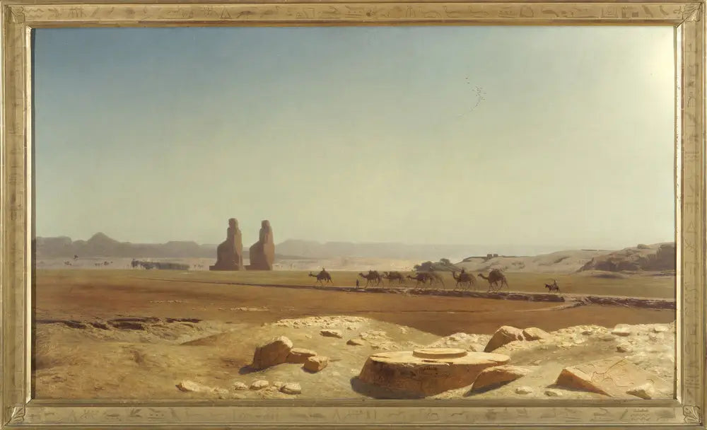Vue de la plaine de Thèbes (Haute-Egypte) - Jean-Léon Gérôme image 1 reproduction artisanale de tableau