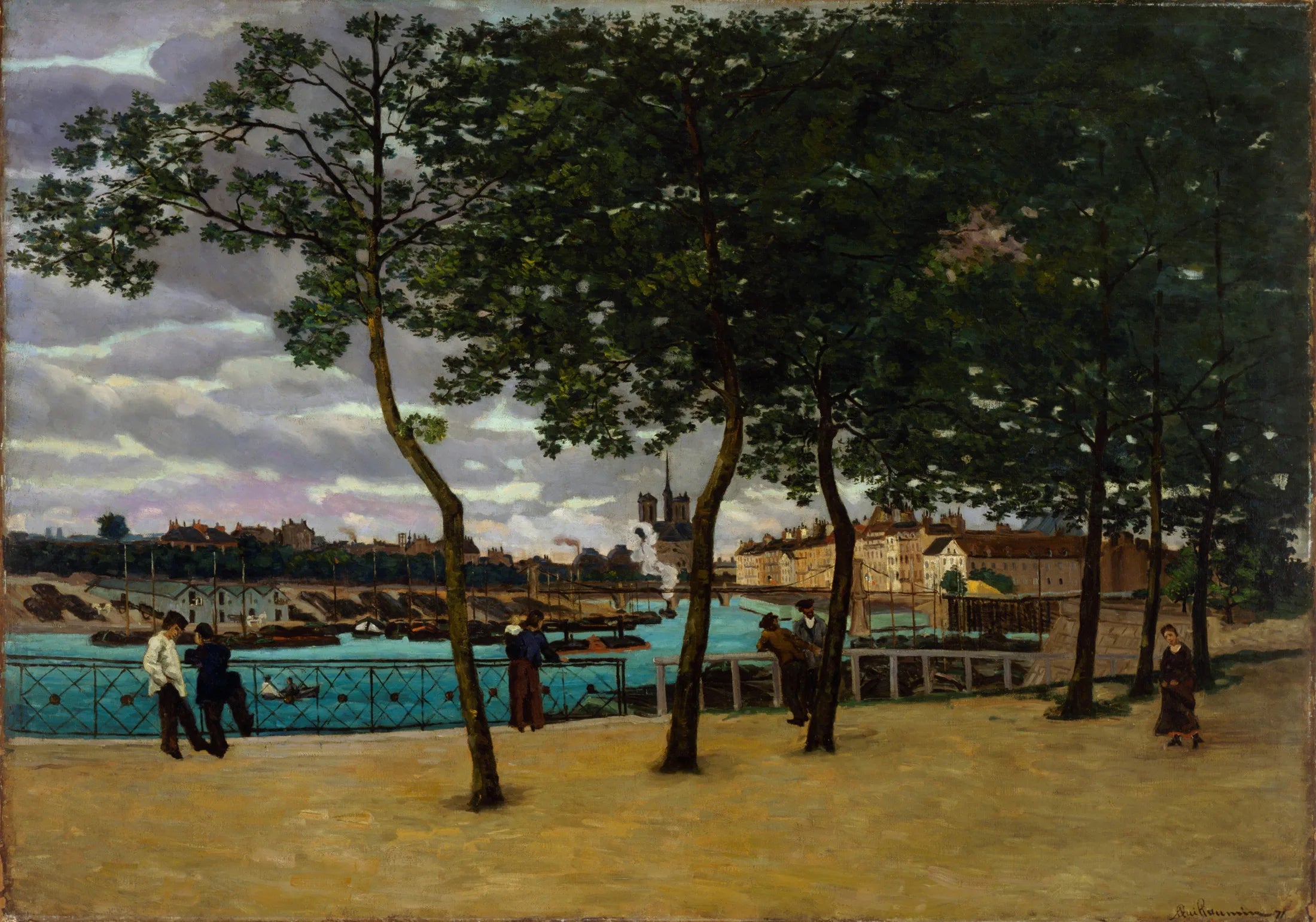 Vue de la Seine, Paris - Armand Guillaumin image 1 tableau peint à l’huile sur toile