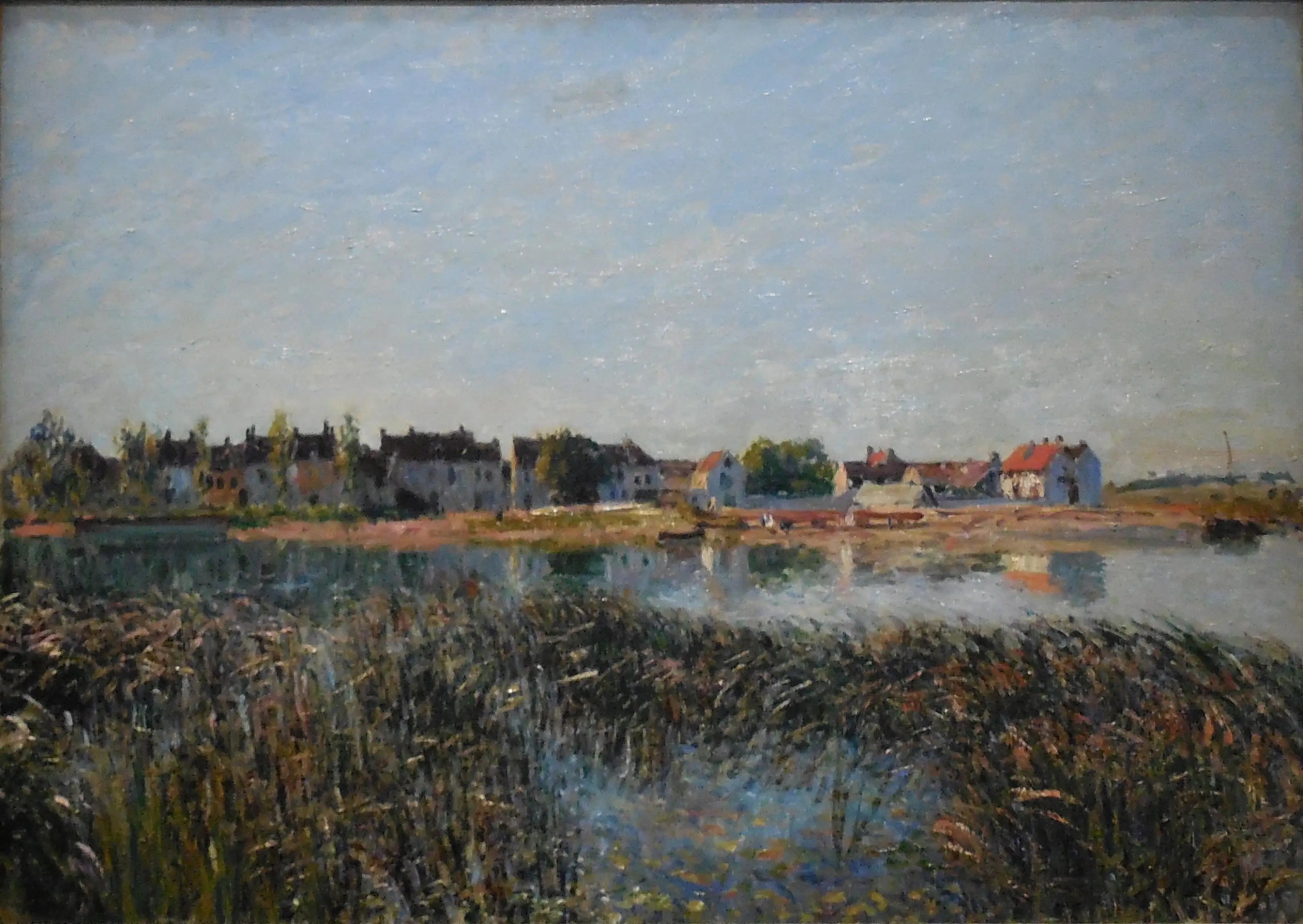 Vue de Saint-Mammès - Alfred Sisley image 1 copie peinte à la main à l’huile