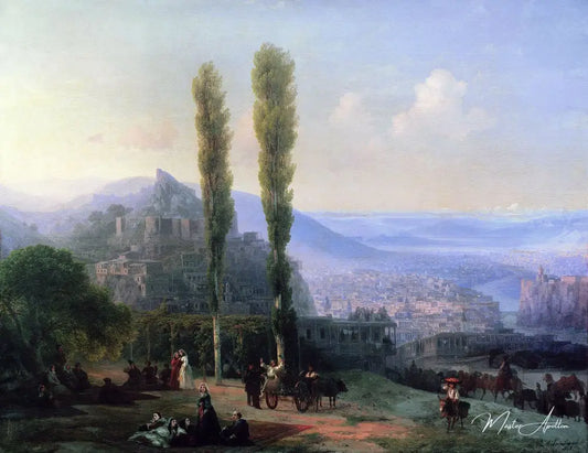 Vue de Tiflis, 1869 - Ivan Aïvazovski - Reproductions de tableaux et peintures haut de gamme