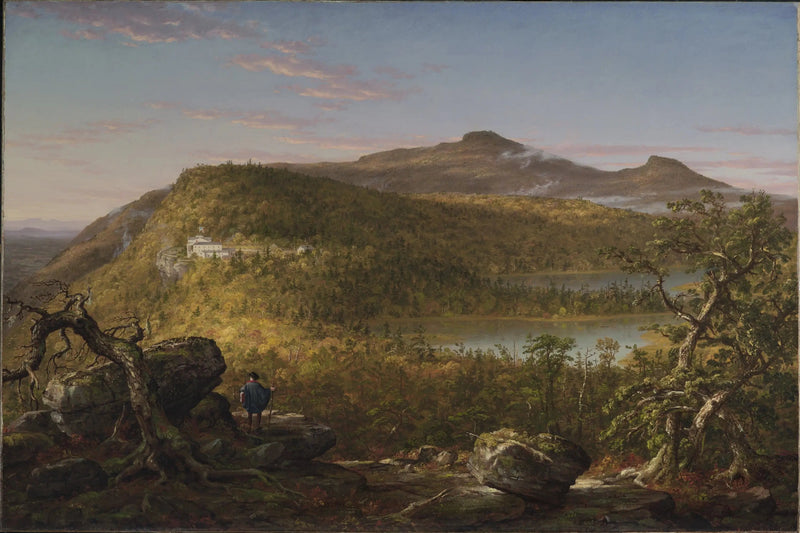 キャッツキル山脈の山々とマウンテンハウス、二つの湖の眺め、朝 - トーマス・コール

Source:
Vue des deux lacs et de Mountain House, montagnes Catskill, matin - Thomas Cole