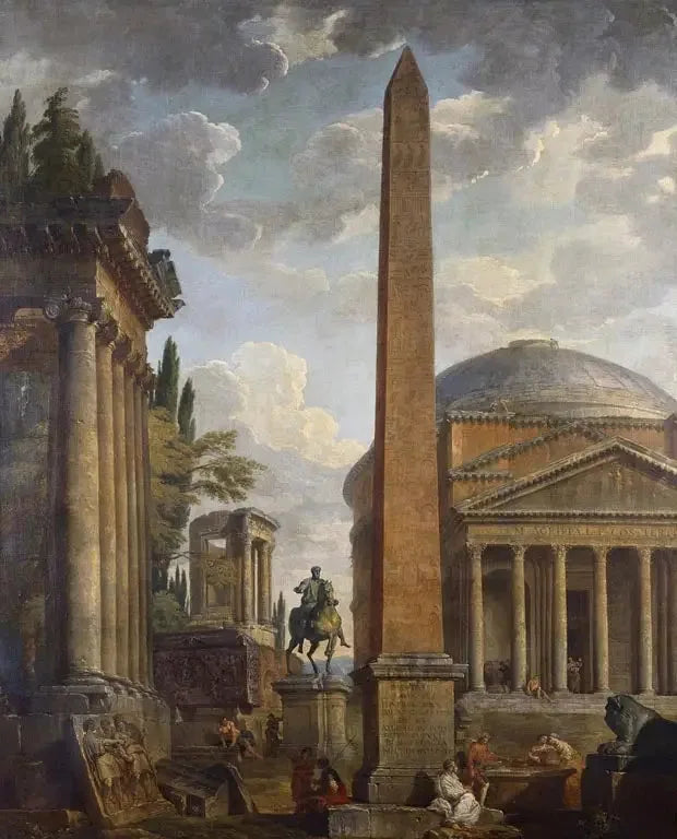 カプリーチェの眺めとパンテオン、ローマ遺跡 - ジョバンニ・パオロ・パニーニ

Source:
Vue du Caprice avec le Panthéon et les ruines romaines - Giovanni Paolo Panini